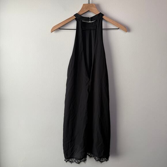 Lulu's Lace High Neck Sleeveless Mini Dress Black Size X-Small NWT - Picture 8 of 9